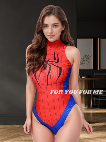 502-Red & Blue Spider Hero Inspired Bodysuit 502-Red & Blue Spider Hero Inspired Bodysuit