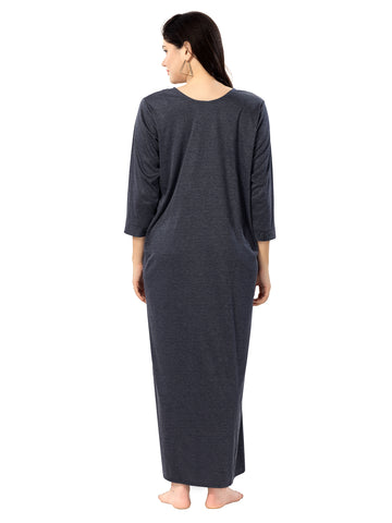 Women's Pure Hosiery Cotton Blended Solid Maxi Dress for Daily & Night Wear Floral Nighty Women's Pure Hosiery Cotton Blended Solid Maxi Dress for Daily & Night Wear Floral Nighty