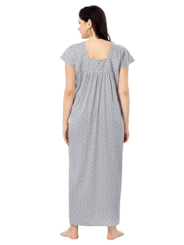 Women's Pure Cotton Blended Printed Maxi Dress for Daily & Night Wear Floral Nighty Women's Pure Cotton Blended Printed Maxi Dress for Daily & Night Wear Floral Nighty