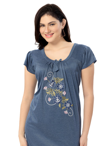 Women's Pure Hosiery Cotton Blended Solid Maxi Dress for Daily & Night Wear Floral Nighty Women's Pure Hosiery Cotton Blended Solid Maxi Dress for Daily & Night Wear Floral Nighty