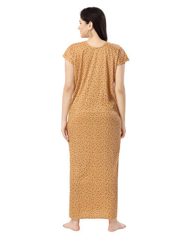 1277-Women's Pure Cotton Blended Printed Maxi Dress for Daily & Night Wear Floral Nighty 1277-Women's Pure Cotton Blended Printed Maxi Dress for Daily & Night Wear Floral Nighty