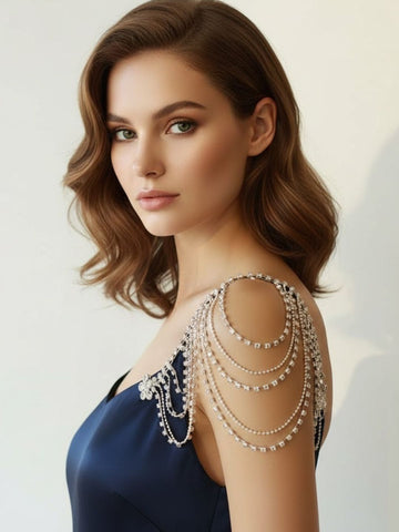 10008-Crystal Shoulder Drape Chain