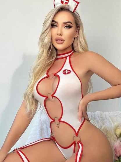 128- Fever Fix Nurse Ring Harness Bodysuit