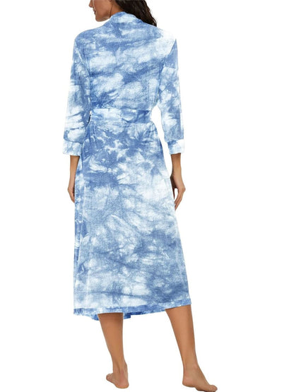 74-Faded Sky Tie-Dye Wrap Robe