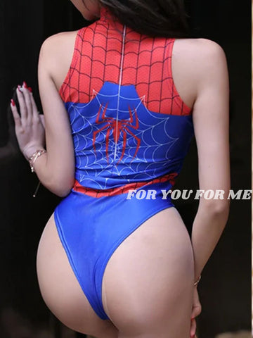 502-Red & Blue Spider Hero Inspired Bodysuit