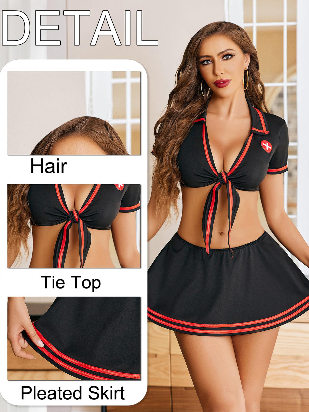 90-Midnight Medic Costume Lingerie Set