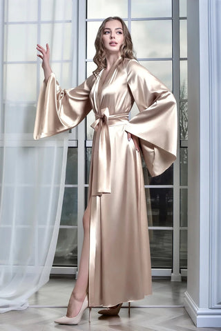 11006-  Glamorous Satin Nightwear Robe – Soft & Silky Feel