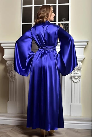 11006-  Glamorous Satin Nightwear Robe – Soft & Silky Feel